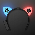 Blinking Red & Blue LED Cat Ears Headband - 5 Day